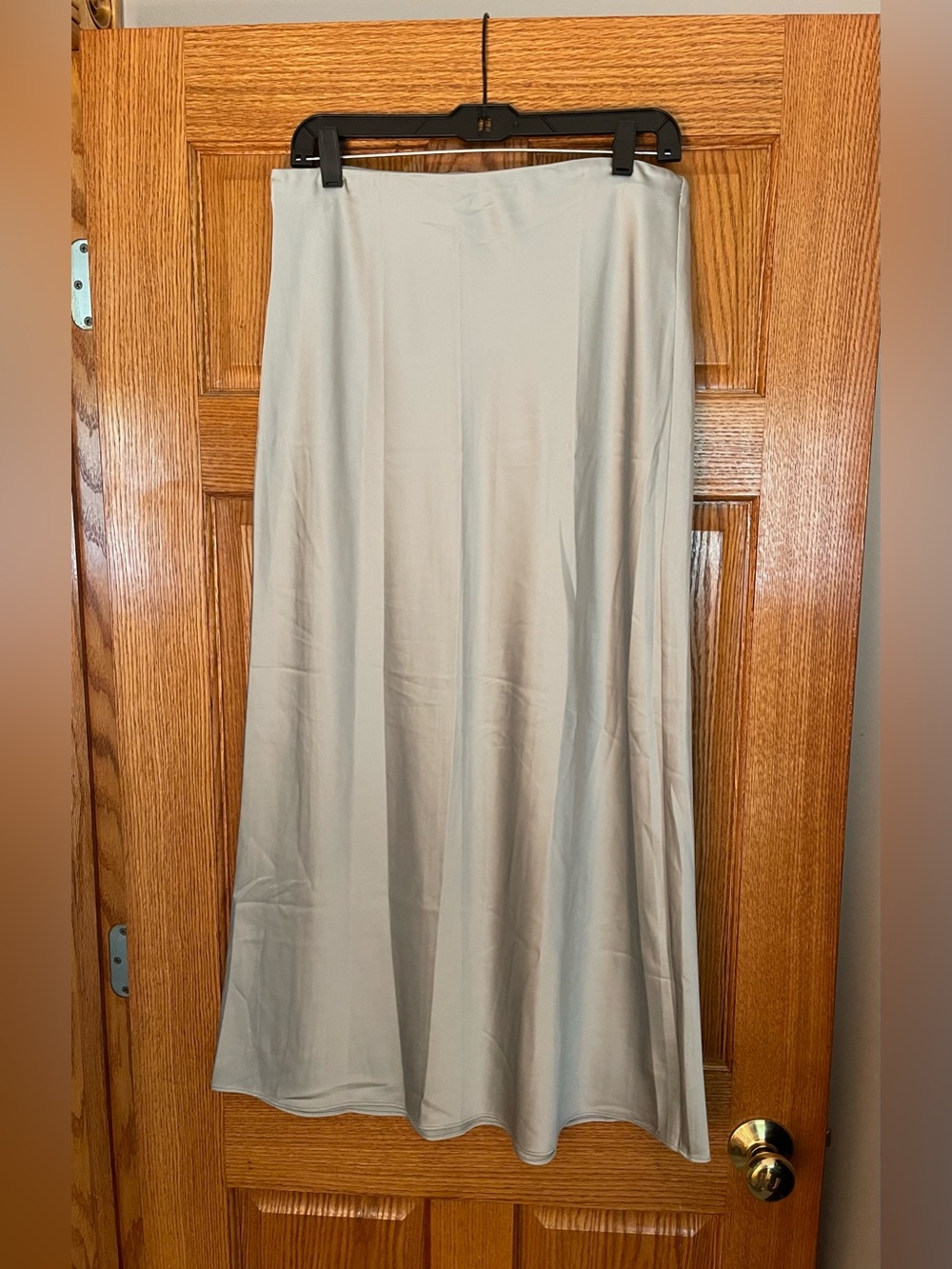 A&F Satin Midi Skirt